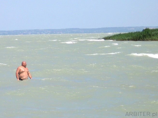 Pan Balasek dobrze wypoczywał w ciepłych wodach węgierskiego jeziora